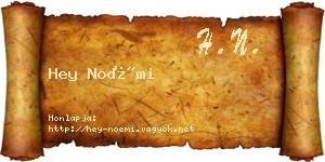 Hey Noémi névjegykártya